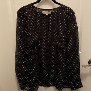 Black button down blouse